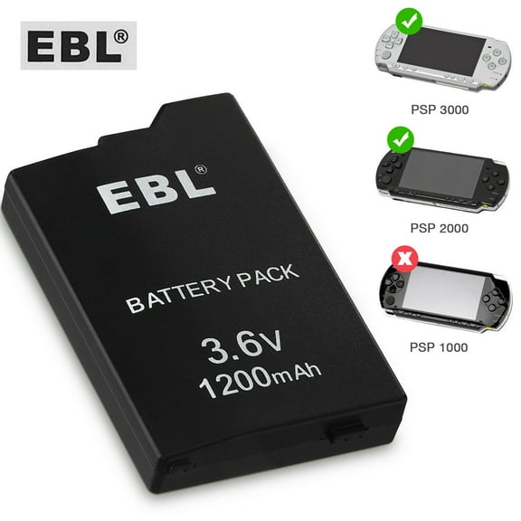 EBL 3.6V 1200mAh Lithium Ion Battery for Sony PSP 2000/3000 PSP-S110 Console