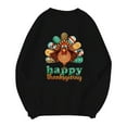 thumbnail image 3 of Mens Sweatshirts Thanksgiving Turkey Plus Size Hoodless Fashion Holiday Logo Print Fall Clothes Tops Pullover Black 2XL, 3 of 4