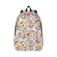 thumbnail image 2 of Rocae Bunny Floral for Durable Canvas Backpack Leisure Large Bag Travel Rucksack Multi-function Backpack Medium, 2 of 8