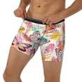 thumbnail image 3 of Cauagu Butterflies and Roses Print Men's Boxer Briefs, Funny & Cute Underwear Elastic Waistband Briefs Ideal Gift for Men,1-Pack, 3 of 7