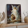 thumbnail image 5 of Vintage Angel Guardian Poster Wrapped Wooden Frame Wall Decor,,Canvas Wall Art for Living Room,Bedroom,Office,Ready to Hang, 5 of 5