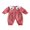 Red, variant on RUINIXCW Baby Girl Fall Romper Plaid Button Up Doll Collar Long Sleeve Jumpsuit