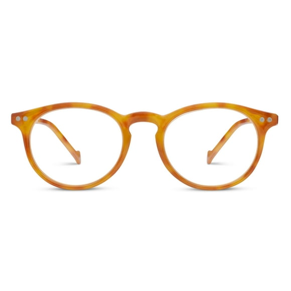 Peepers par PeeperSpecs Lunettes de Lecture Rondes, Miel Tortue, 47 + 2