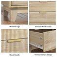 thumbnail image 6 of Eumyviv Wood Nightstand, Modern End Table with 2 Drawer and One Open Shelf Side Table for Living Room Bedroom, Oak H0159, 6 of 8