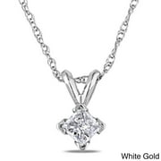 14k Gold 1/4ct TDW Diamond Solitaire Necklace