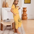 thumbnail image 6 of Lumistal Pajamas Set for Women Summer Pajamas Casual Soft Short Sleeve Tshirt and Crop Pants Matching Sets 2 Piece Pajamas Set Lounge Sets for Women, 6 of 6