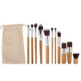 thumbnail image 2 of Brochas de maquillaje juego de brochas de fibra de 11 piezas con  de madera brochas de maquillaje facial de pelo suave juego de brochas cosméticas con bolsa ANGGREK  Otros, 2 of 8
