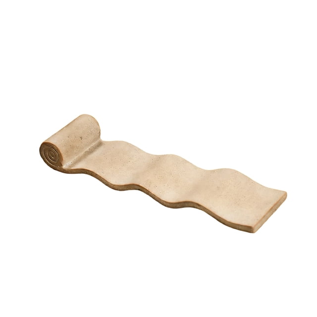 Black Home Decor Ceramic Stick Incense Tray, Tile Shape Holder for Indoor Home Use, Zen Style