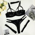 thumbnail image 3 of Ellolace-Lencería Sexy para mujer desnuda sin censura, disfraz Sexy de 5 piezas, ropa interior hueca, trajes con sujetador abierto Sensual sin censura, 3 of 5