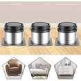 thumbnail image 3 of Set Of 4 Adjustable Stainless Steel Furniture Legs Table Leg Round Furniture Legs Holder, 3 of 5