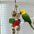 thumbnail image 6 of Parrot Bird Colorful Hanging Molar Toy Natural Rattan Ball Corn Husk Chewing Toys For Relieve Boredom, 6 of 6