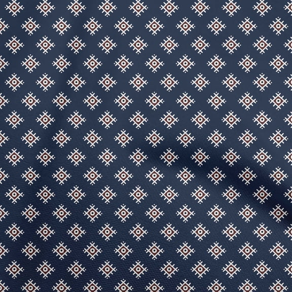 oneOone Polyester Spandex Black Fabric Asian Block Geometrical Shape Quilting Supplies Print Sewing Fabric By The Yard 56 Inch Wide