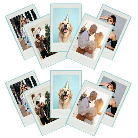 Uxcell Fridge Magnetic Frame, Mini Picture Frames Photo Frame Instant Film Small Picture Holder for Fujifilm Refrigerator Blue 10