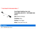 thumbnail image 2 of Front Right Stabilizer Bar Link - Compatible with 2013 - 2018 BMW 320i xDrive 2014 2015 2016 2017, 2 of 2