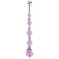 thumbnail image 1 of Zircons String Electroplate Inox Ventre Nombril Anneau Corps Piercing Bijoux (6), 1 of 2