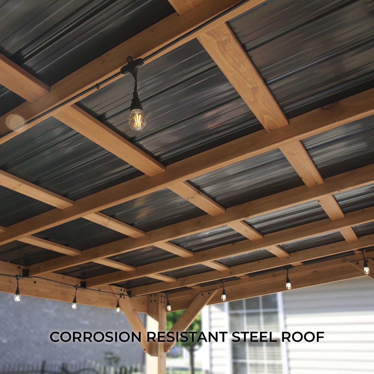 Backyard Discovery Gazebo à toit incliné Arcadia 20' x 9,5'