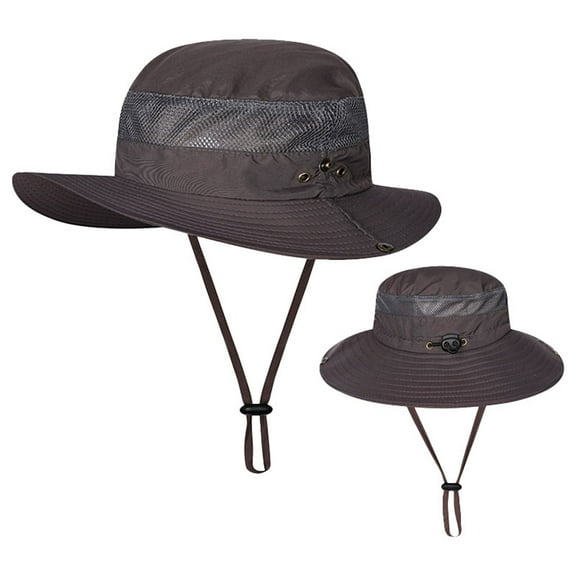 Men's and Women's Wide Brim Bucket Hat, UPF Sun Protection Boonie Hat with Adjustable Chin Strap, Quick-Dry Fishing Hat for Outdoor Activities, Large Brim Sun Hat for Beach Gardening and Hiking