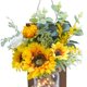 thumbnail image 5 of Juego de 2 apliques de pared con forma de maceta de girasol, luces LED de cadena para decoraciones de luces de cocina, 5 of 5
