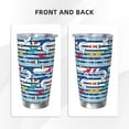 thumbnail image 3 of KLL Fish And Shark Print 40oz Stainless Steel Insulated Car Cup with Spillproof Lid - Keep Your Drink Hot or Cold on the Go-Without Straw, 3 of 8