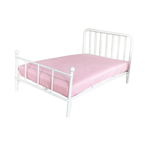 Cama de casa de muñecas a escala 1/12, muebles para casa de muñecas, manualidades de bricolaje, miniatura de casa de muñecas blanco