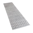 thumbnail image 4 of RUGSOTIC CARPETS HAND WOVEN FLAT WEAVE KILIM POLYESTER ECO-FRIENDLY AREA RUGS - 2'6''x10', Runner, Light Gray, Contemporary Design, Low Pile Handmade Area Rugs for Living Room, Bed Room (DP0009), 4 of 9