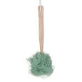 thumbnail image 2 of FLW Wooden Long Handle Bath Brush Soft Nylon Mesh Back Scrubber Shower Body Cleaner, 2 of 10