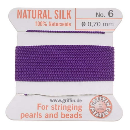 Purple Silk Cord - Griffin Silk Beading Cord Sz 6 Amethyst Purple