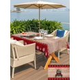 thumbnail image 4 of Outdoor Tablecloth with Umbrella Hole and Zipper, Christmas Truck Rectangle Table Cloth 54x80 Inch Waterproof Tablecloth, Xmas Snowflakes Tree Farmhouse Wooden Picnic Table Cover for Patio Camping, 4 of 7