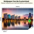 thumbnail image 3 of Peel and Stick Wallpaper Waterproof Orlando Florida Skyline evening Summer Wall Mural Decor Self Adhesive and Removable 100in x 144in, 3 of 8
