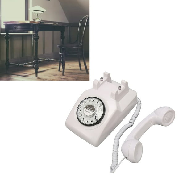 Teléfono Rotativo Vintage, Teléfono Fijo Retro Con Timbre Mecánico, Teléfono De Escritorio Para Decoración Del Hotel De La Oficina En Casa