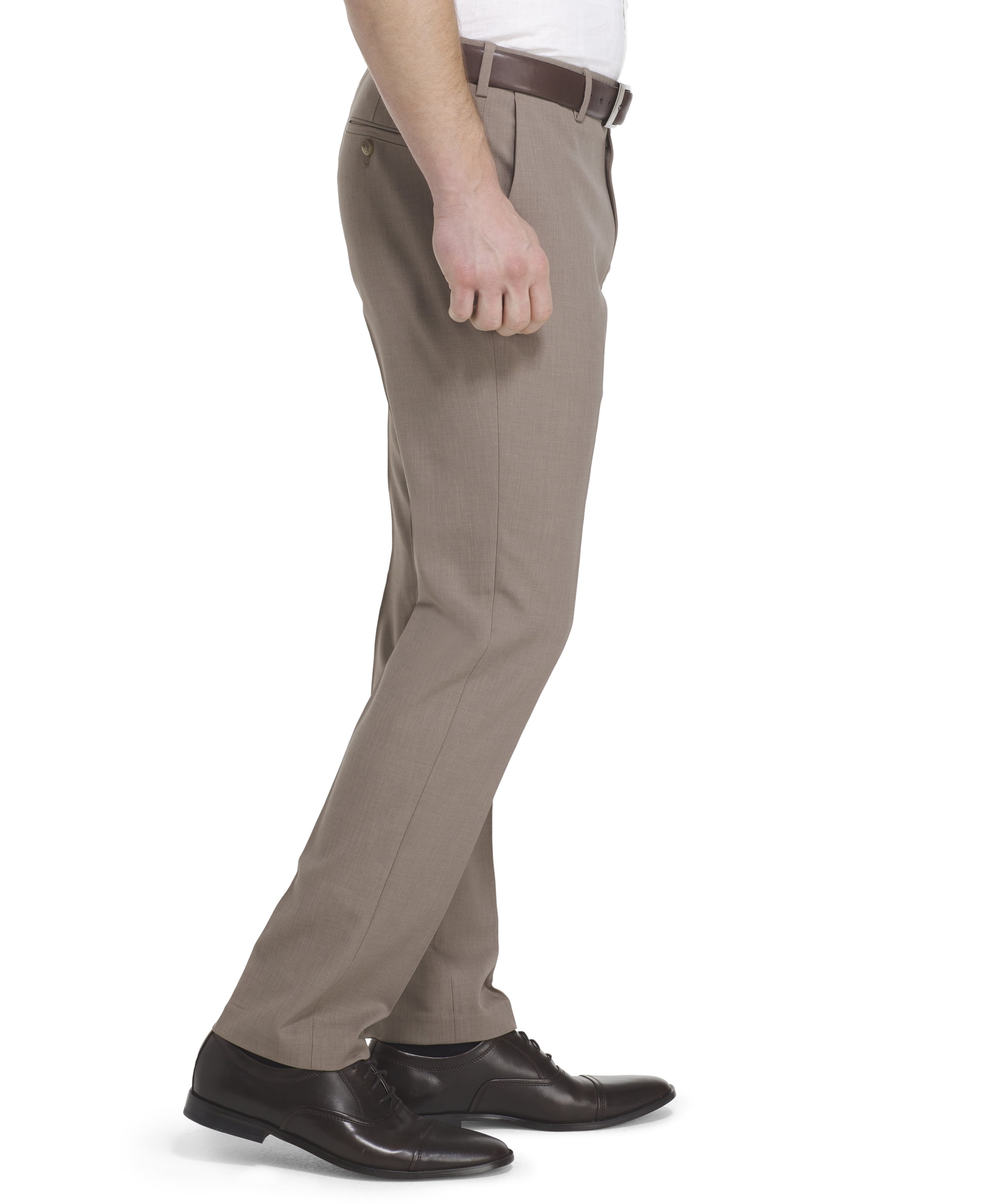 Van Heusen Traveler Flat Front Slim Melange Stretch Dress Pant