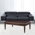 thumbnail image 5 of HomeRoots 59" Espresso Solid Wood Rectangular Coffee Table, 5 of 6