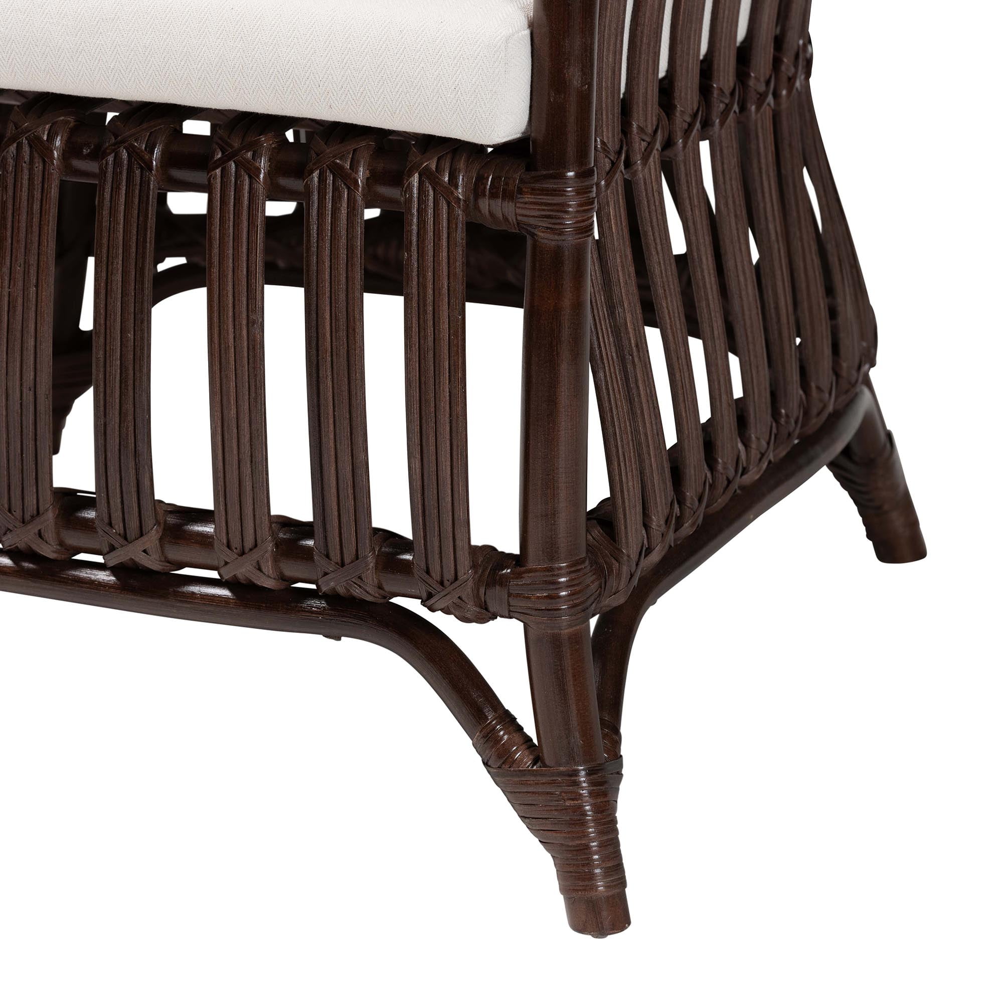 bali & pari Brooklyn Boho Arm Chair, Very Dark Brown
