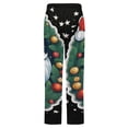 thumbnail image 6 of Santa Claus Wreath Ornament Winter Female Pants Flannel High Waist Women Pants Lady Warm Straight Leg Plush Trousers, 6 of 7