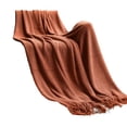 thumbnail image 1 of Yuarrent Manta para sofá, portátil, plegable, lavable, reutilizable, de Color sólido, para interior, dormitorio, oficina, siesta, para mujer Decoración del hogar Rojo 130x230cm, 1 of 6
