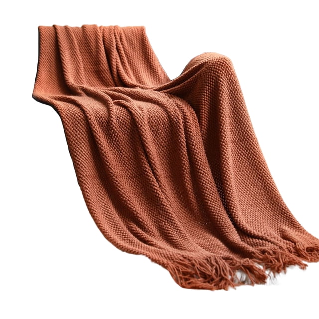 Yuarrent Manta para sofá, portátil, plegable, lavable, reutilizable, de Color sólido, para interior, dormitorio, oficina, siesta, para mujer Decoración del hogar Rojo 130x230cm