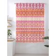 thumbnail image 2 of Sheer Curtains 63 Inch Length, Pink Orange Boho Semi Sheer Curtains Light Filtering Window Treatment, Vintage Ethnic Tribe Abstract Art Privacy Voile Drapes for Living Room Bedroom 52x63 Inch, 2 of 7