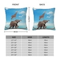 thumbnail image 6 of Wukai Elephant Giraffe Premium Polyester Fleece Pillow Covers with Hidden Zipper Closure,Luxuriously Soft and Durable-12"x12", 6 of 7