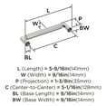 thumbnail image 5 of Amerock Ballard 5-1/16 inch (128mm) Center-to-Center Polished Nickel Cabinet Pull, 5 of 6