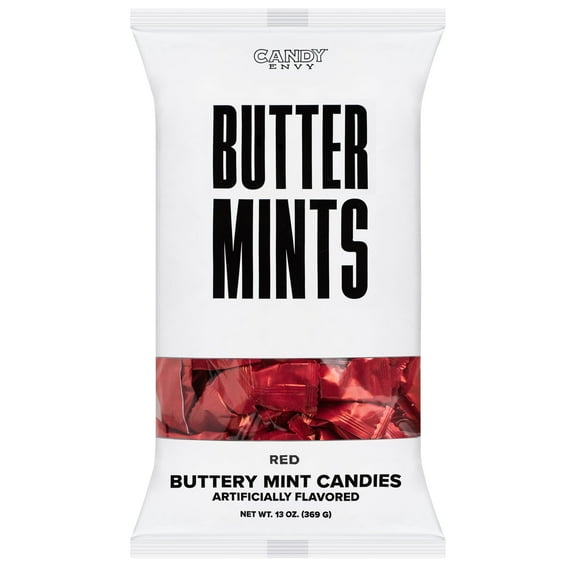 Candy Envy Red Buttermints, 13 oz. Bag, Individually-Wrapped Mints