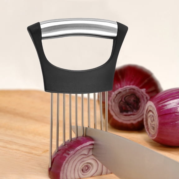Stainless Steel Onion Holder for Slicing,Onion Slicer Holder,Onion Cutter for Slicing of Onions,Tomatoes,Avocados,Eggs and Other Vegetables,KItchen Utensils