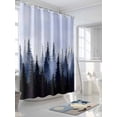 thumbnail image 3 of Shower Curtain Purple Forest Bathroom Curtains with Hooks, Waterproof Fabric Tree Silhouette Landscape Bath Shower Curtains Set for Bathroom Bathtubs Decor 72x72 Inch, 3 of 8