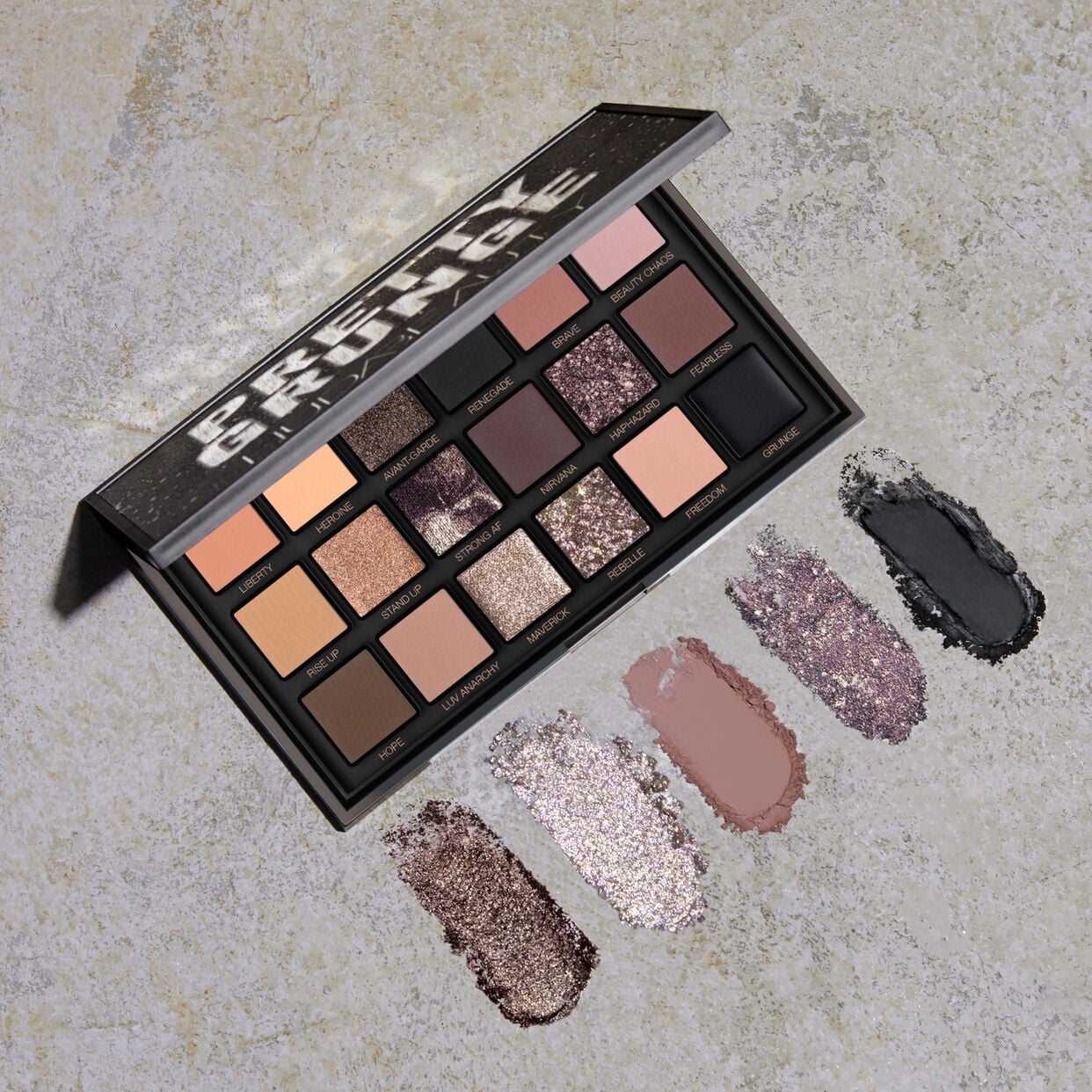 HUDA BEAUTY Pretty Grunge アイシャドウパレット NEW! HUDA BEAUTY PRETTY GRUNGE PALETTE! REVIEW, SWATCHES AND