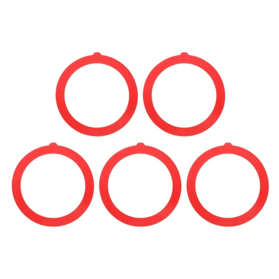 5 Pack Flush Valve Seal 2.6" ID. x 3.35" OD. Silicone Toilet Gasket, Red