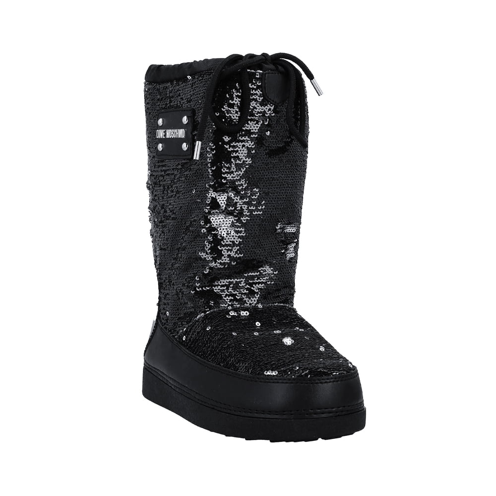 love moschino sequin snow boots
