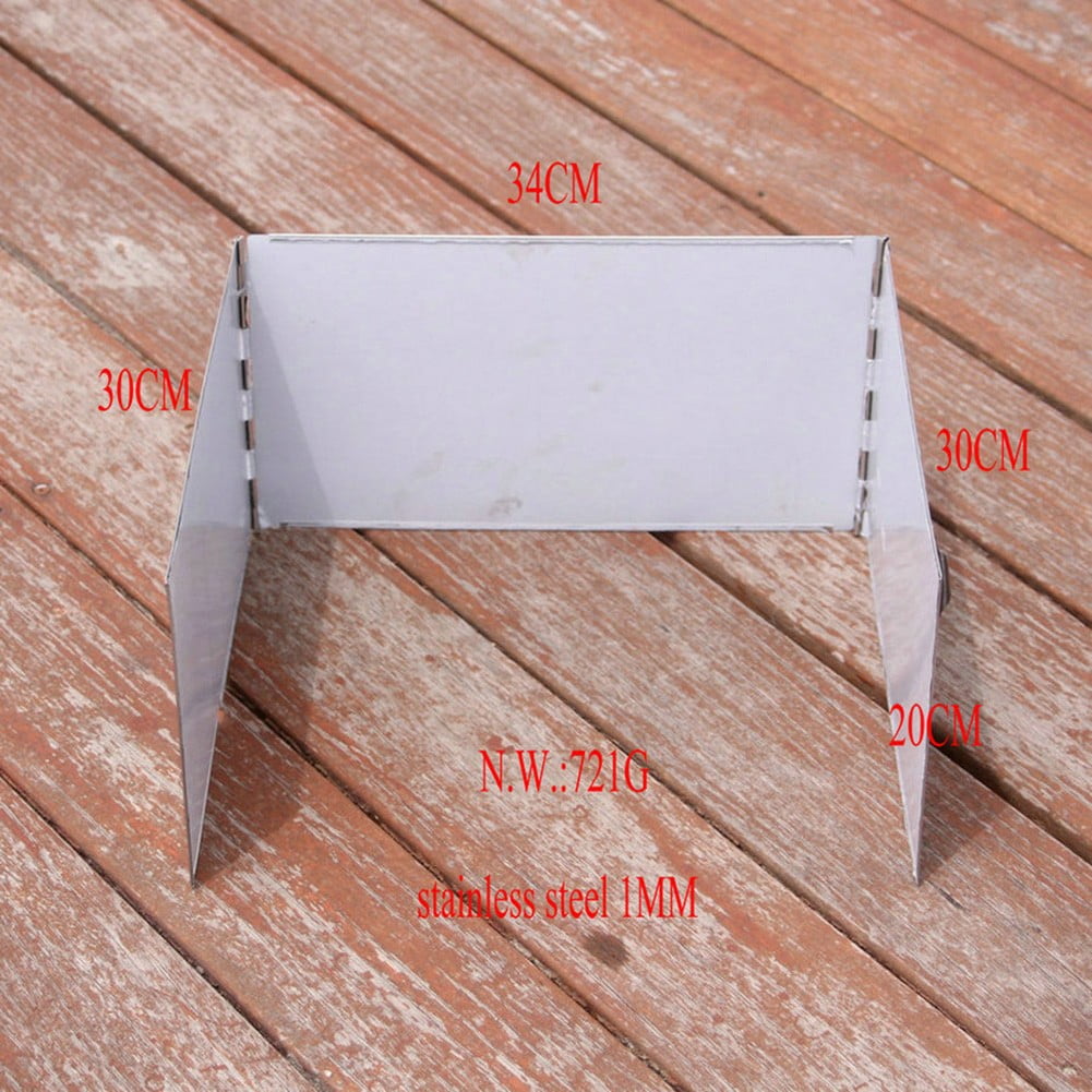 Splihome Camping Stove Windshield Stainless Steel Stove Plates Foldable Gas Stove Plates