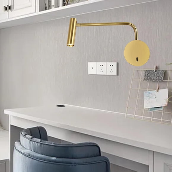 de pared LED, lámparas de lámpara de pared modernas, accesorio de iluminación interior para sala de , dormitorio, , decoración nórdica Luz blanca dorada Colco Lámparas de pared para dormitorio