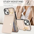 thumbnail image 6 of Allytechgroup iPhone 15 Wallet Case, Ring Holder Stand Cards Slots Shockproof Retro Flip Back Cover Phone Case for Apple iPhone 15, White, 6 of 7