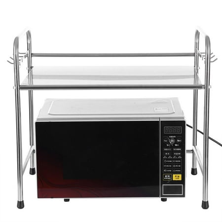 Steel Cabinet Container - Ashata Stainless Steel Microwave Oven Rack Single Bracket Kitchen Counter Cabinet Shelf Organizer, Stainless Steel Microwave Oven Rack, Microwave Shelf Organizer