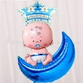 thumbnail image 4 of Globo de aluminio de luna de 24 pulgadas, globos de Mylar para fiesta romántica, decoración de luna para San Valentín, boda, cumpleaños, fiesta (azul), 4 of 7